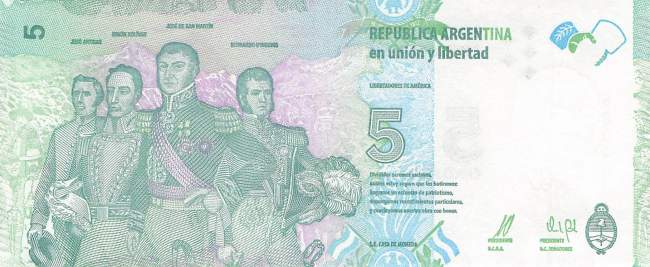 5 Pesos Argentinien 2015 p.359a B